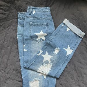 Star ripped jeans